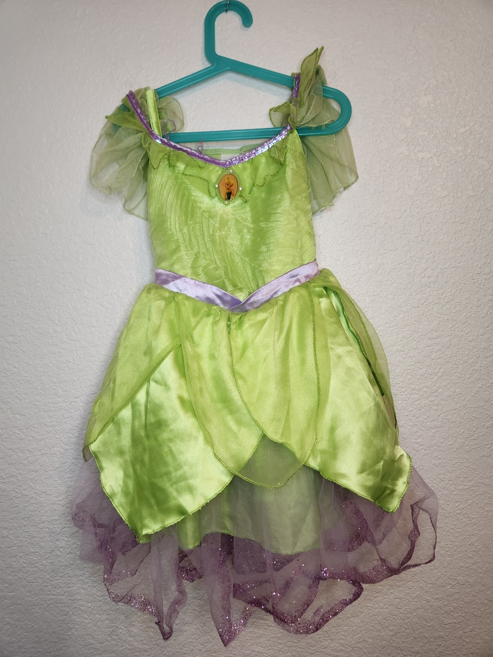 Disney Store Tinker Bell Costume Child Size Medium 5 6  Green And Purple